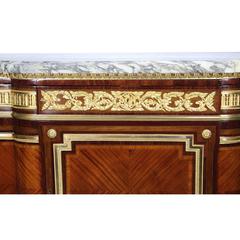 French 19th Century Louis XVI Style Ormolu-Mounted Mahogany & Tulipwood Commode