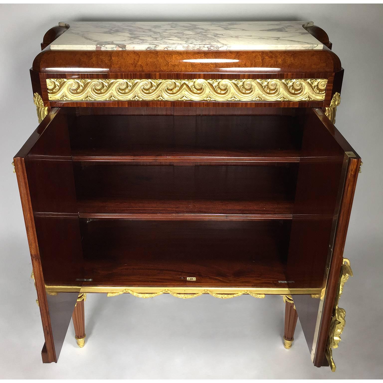 French 19th-20th Century Louis XVI Style Belle Époque Ormolu-Mounted Cabinet For Sale 2