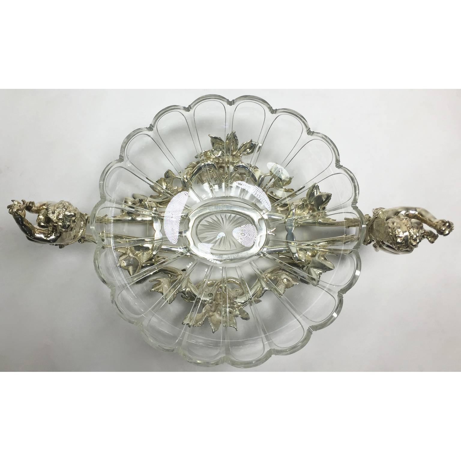 French 19th-20th Century Louis XV Style Silvered Christofle & Cie Centerpiece For Sale 1
