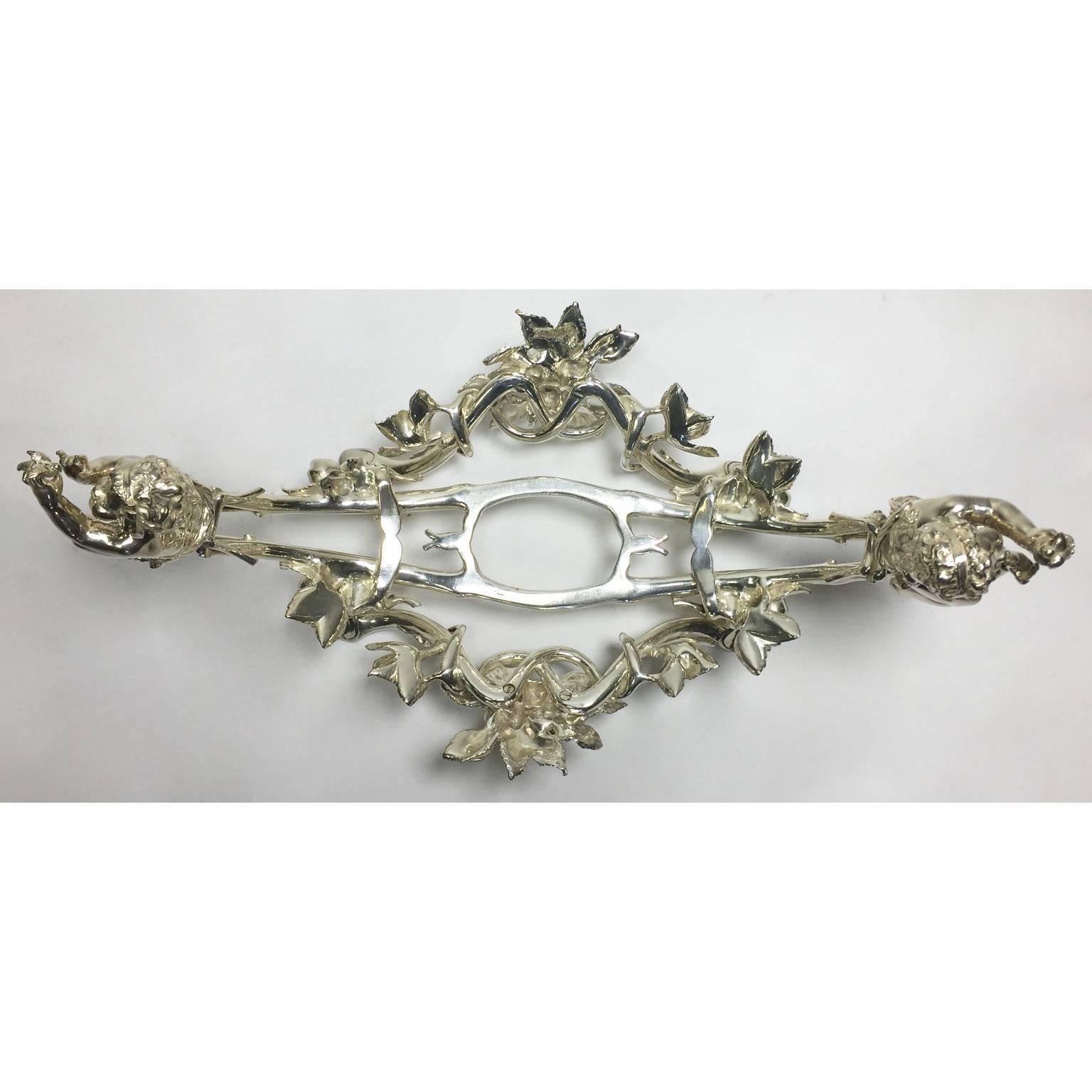 French 19th-20th Century Louis XV Style Silvered Christofle & Cie Centerpiece For Sale 2