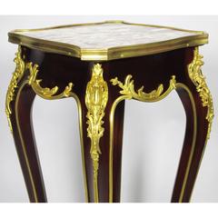Fine French 19th-20th Century Louis XV Style Gilt Bronze-Mounted Side Table