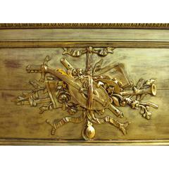 French 19th-20th Century Louis XV Style Giltwood Carved Trumeau Mirror Frame