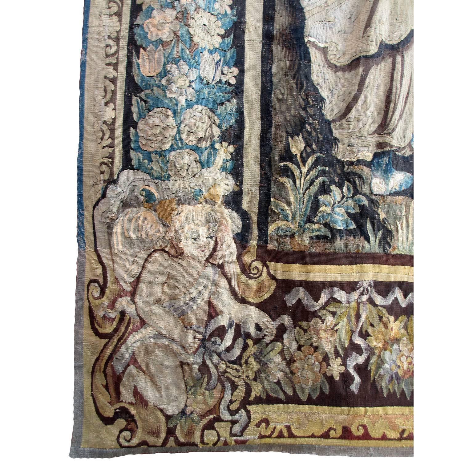 Belgian Franco-Flemish 18th Century Figural Tapestry Allegorical to 