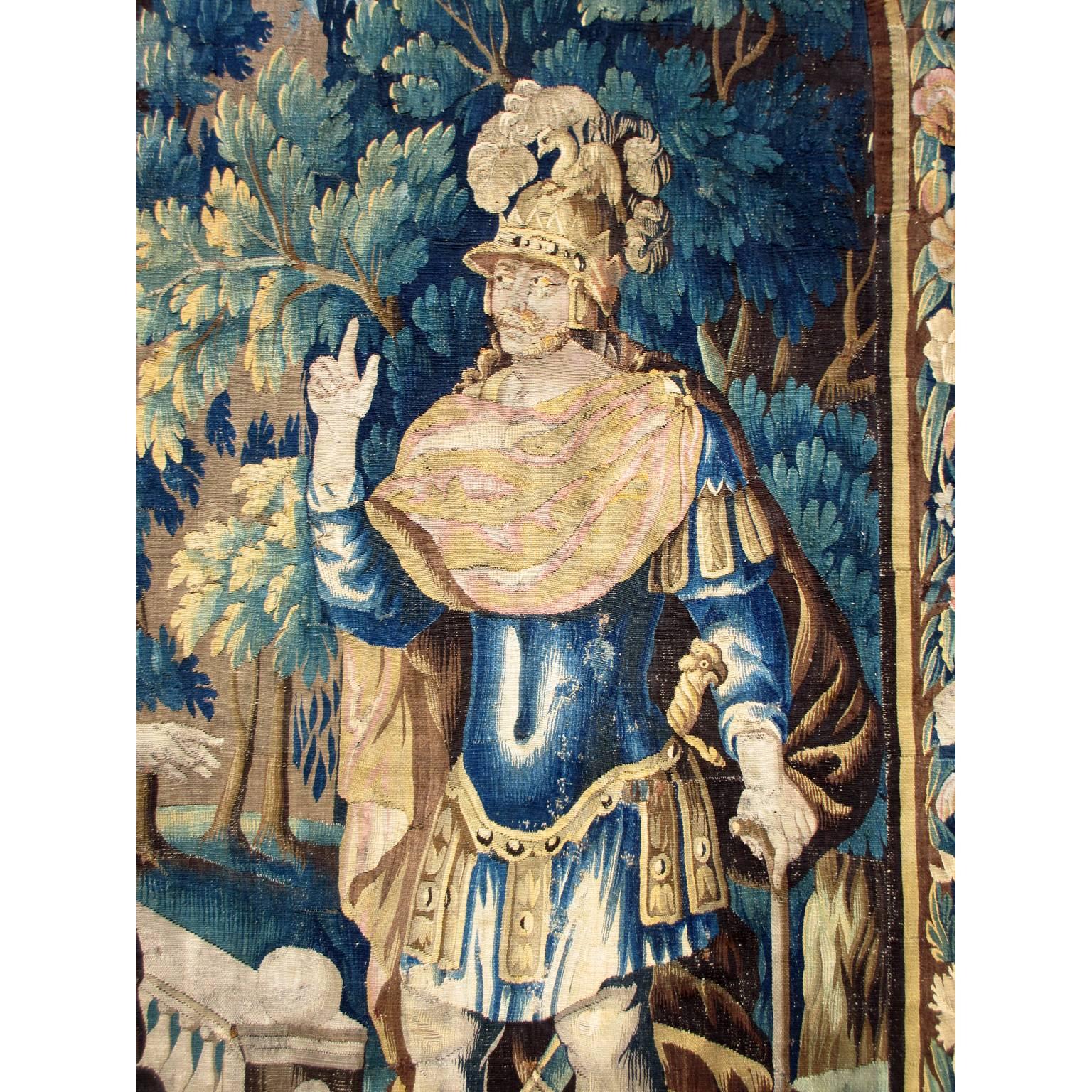 Wool Large Flemish 17th-18th Century Baroque Figural Tapestry 