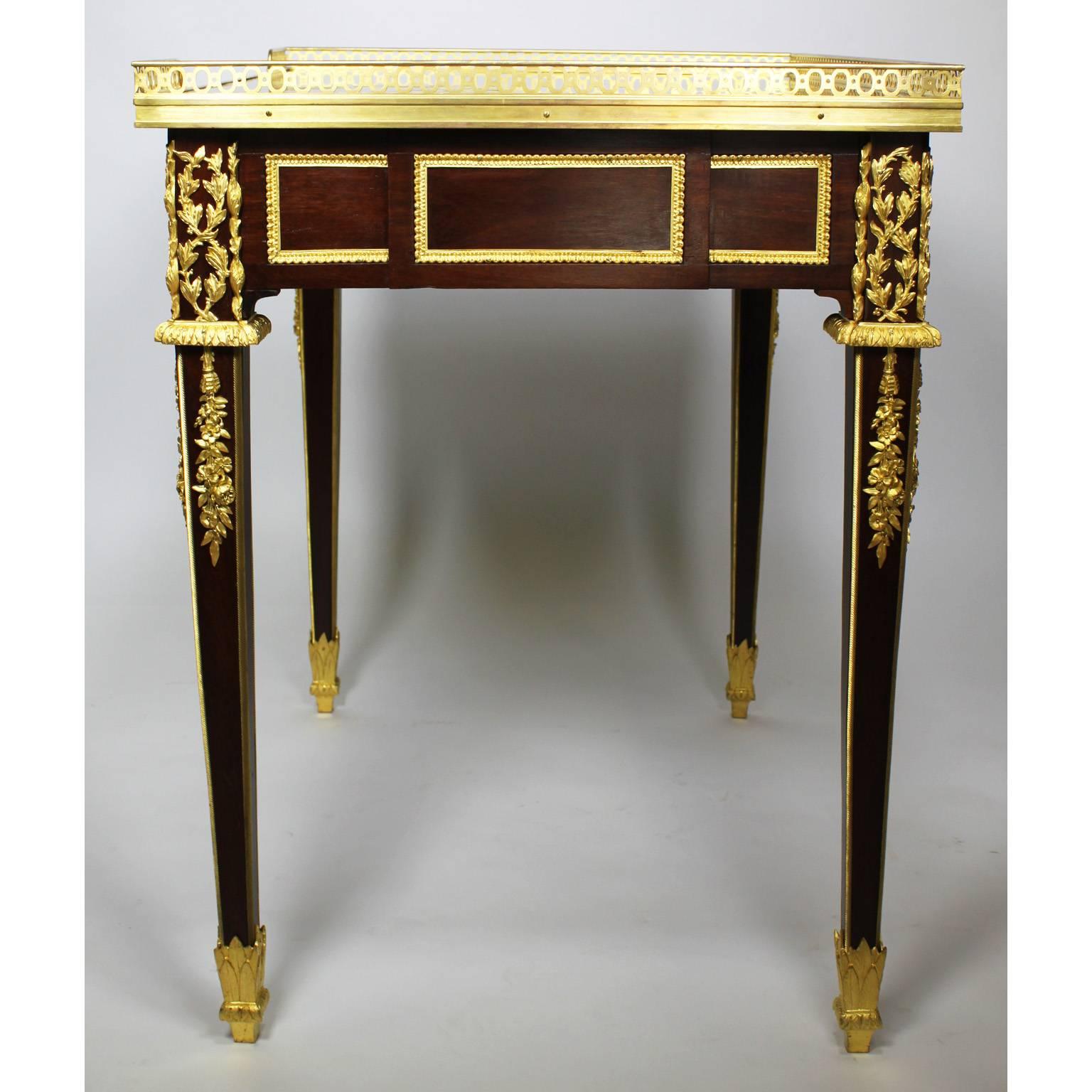Early 20th Century French 19th-20th Century Louis XVI Style Mahogany and Gilt-Bronze Mounted Table