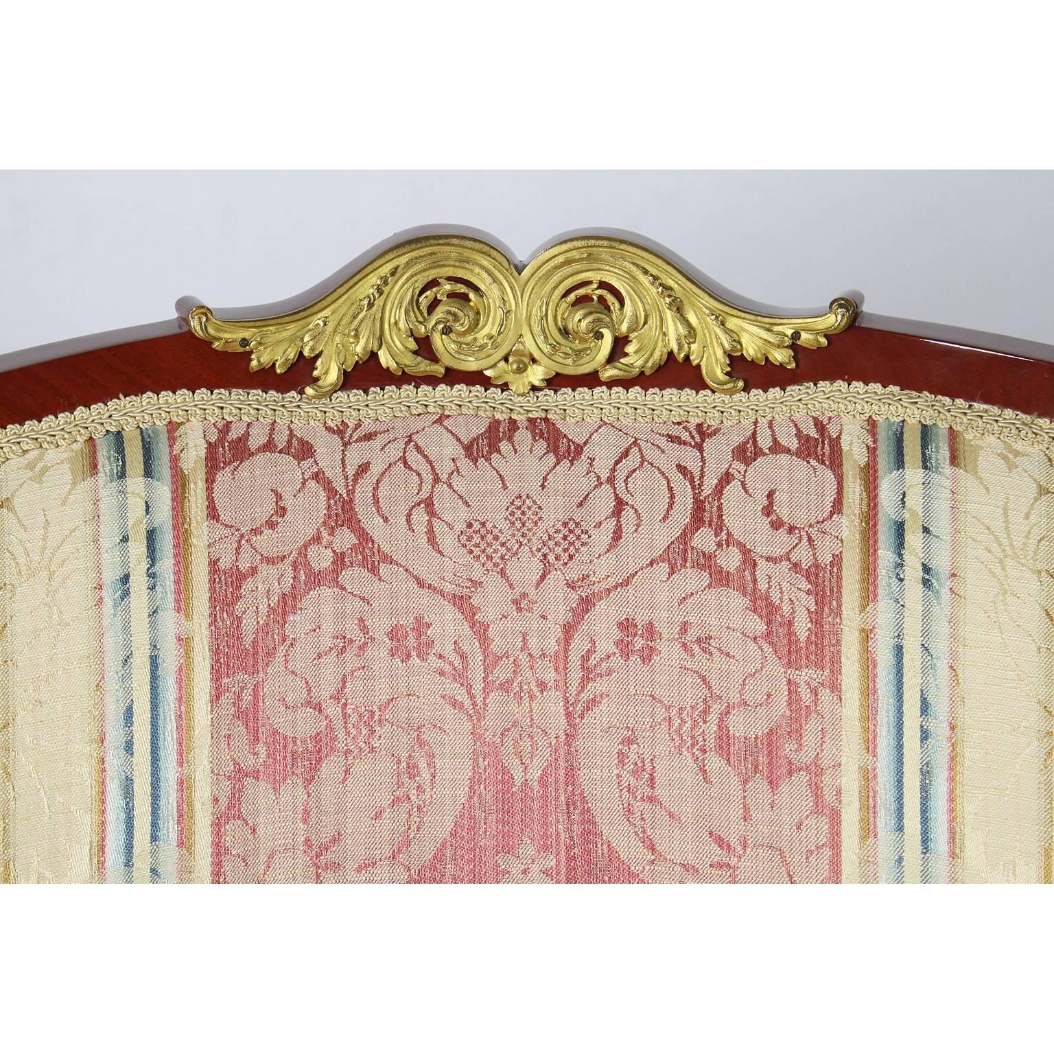 Pair of French Louis XVI Style Belle Époque Bergère Attributed to Jansen For Sale 2