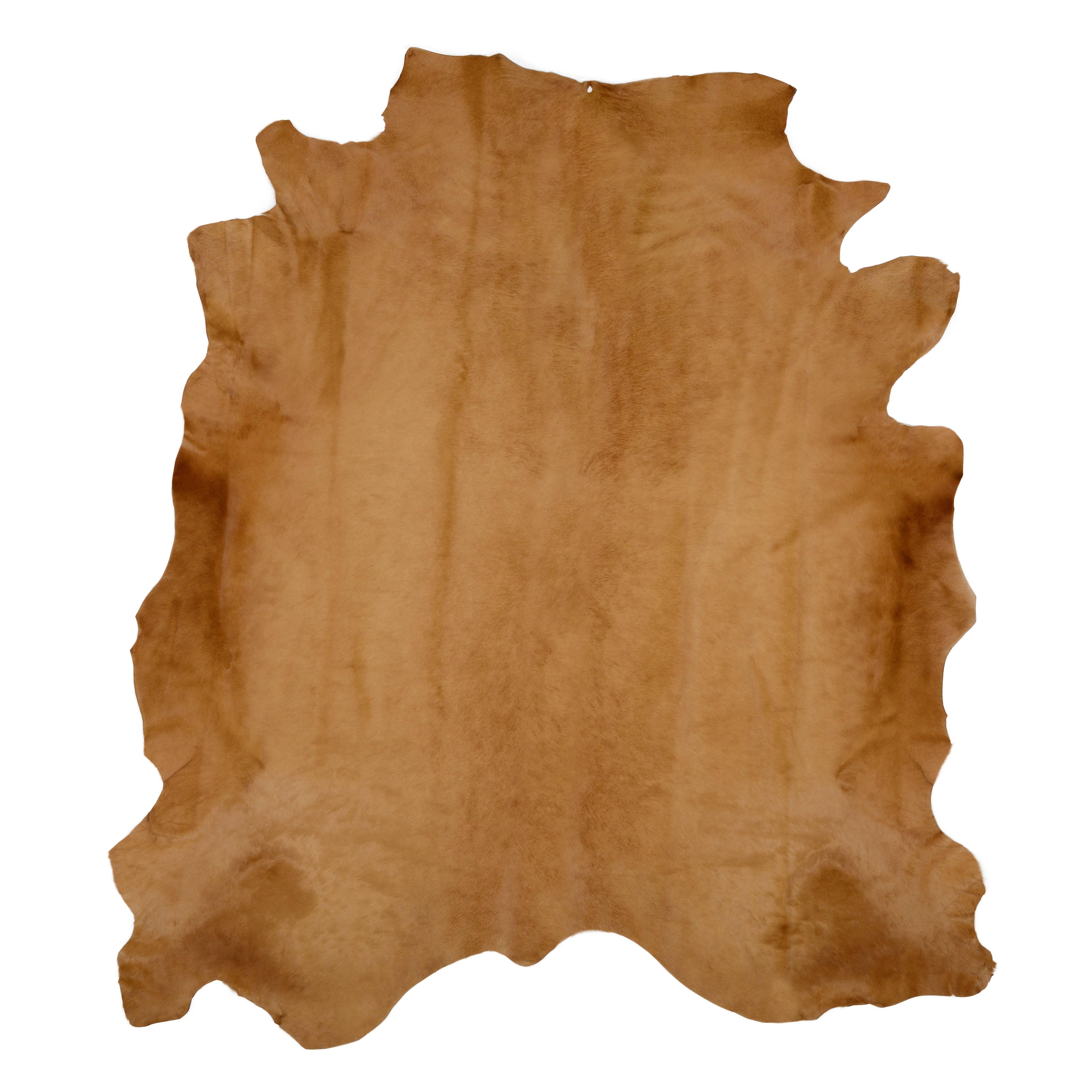 Caramel Brown Cow Hide Hair Rug