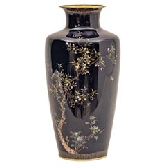 Exceptional Japanese Cloisonné Enamel Vase Attributed to Hayashi Kodenji