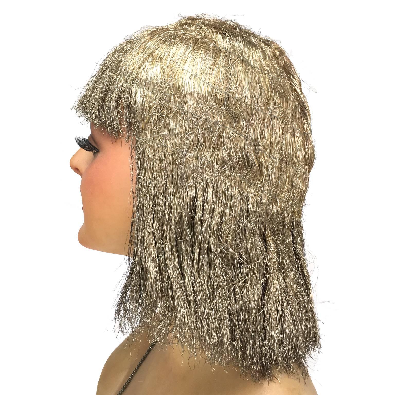 metallic gold wig