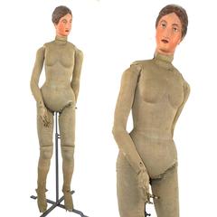 1860s French Articulated Mannequin Artist Lay Figure Model Doll