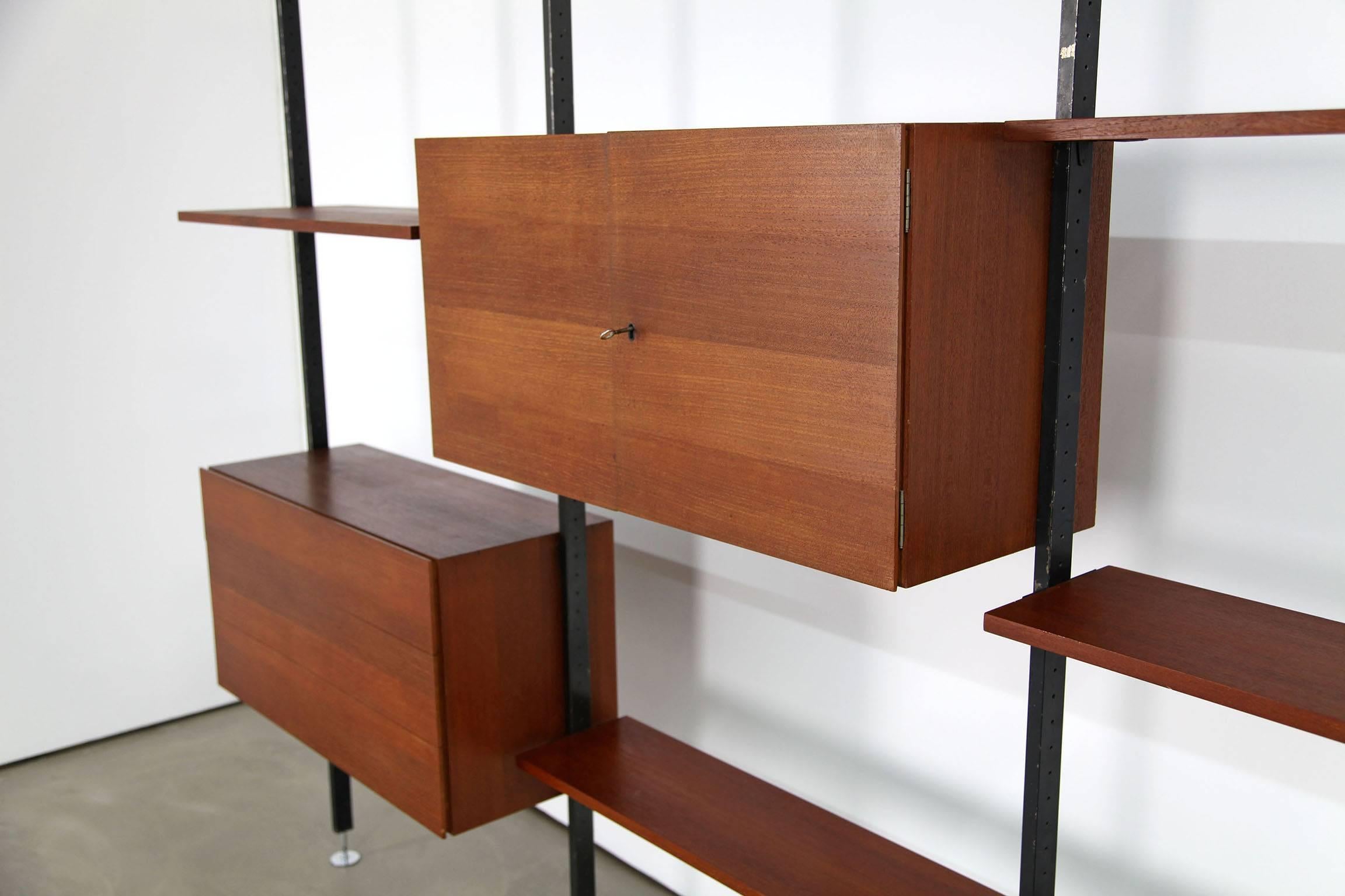 Mid-Century Modern Freestanding Wall Unit by U.P. Wieser for Wohnbedarf