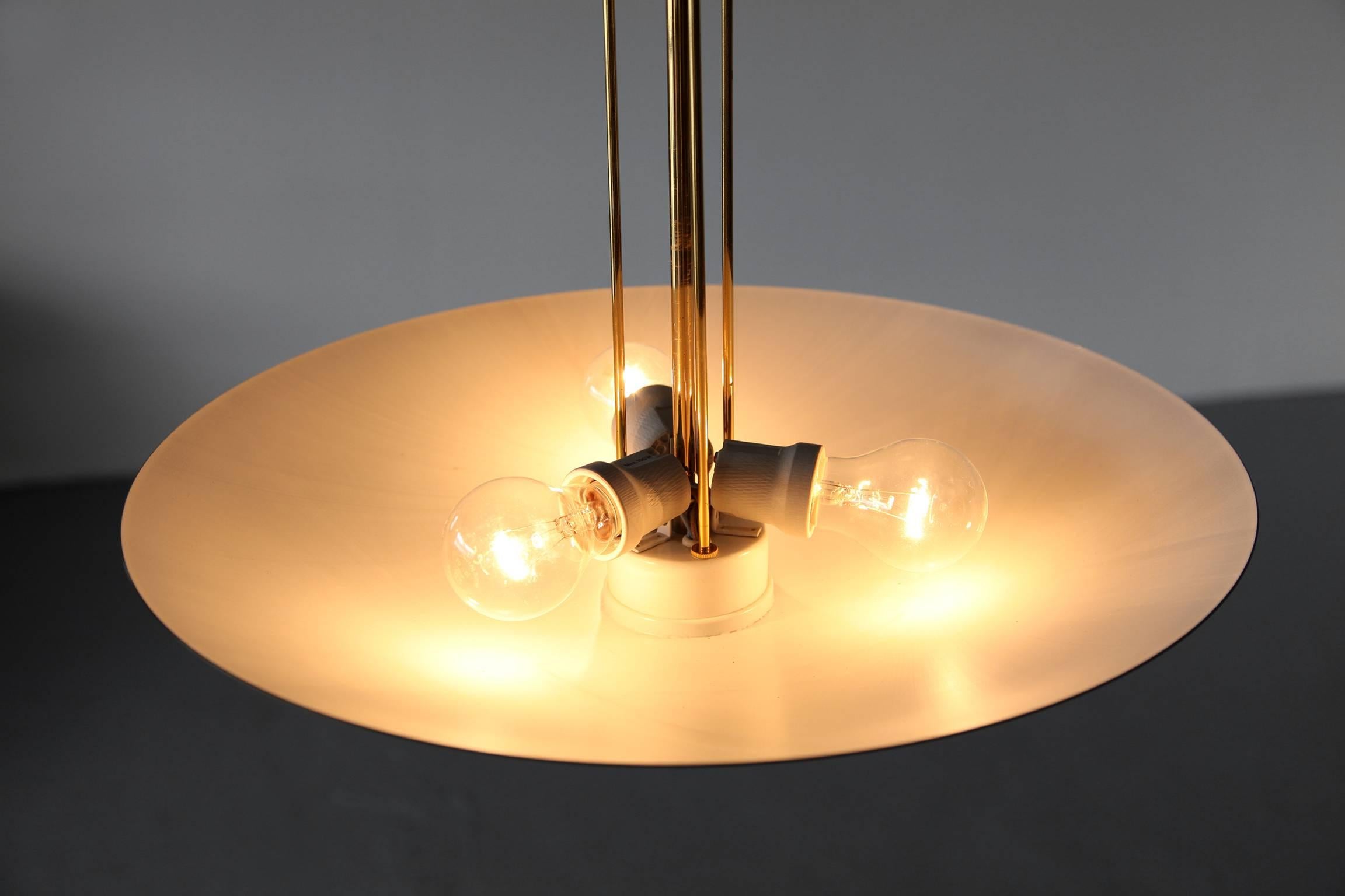 J.T. Kalmar Brass Pendant Lamp Produced by Kalmar of Austria 2