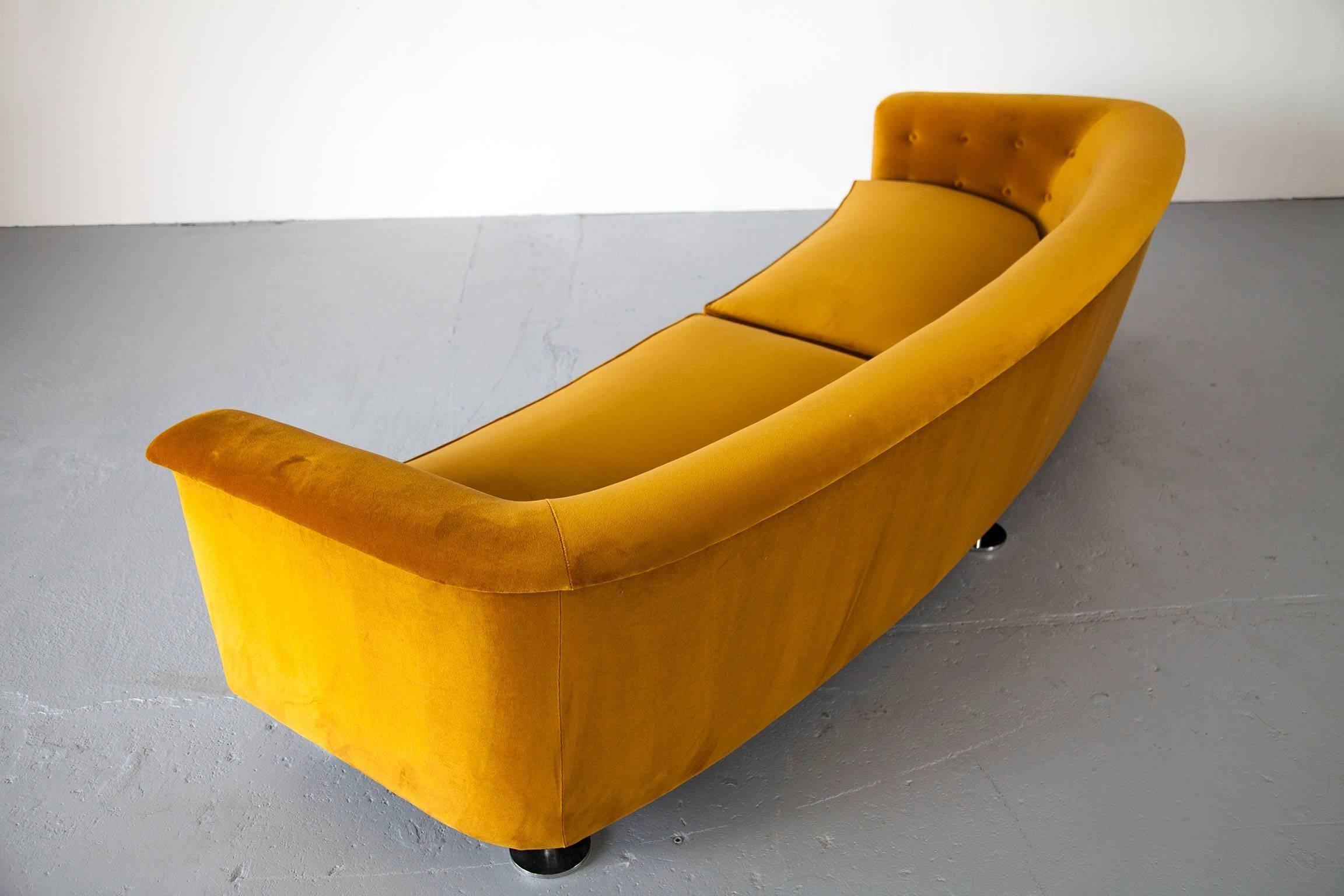 Seating Group by Hans Kaufeld, Sofa and Lounge Chair in Velvet 2