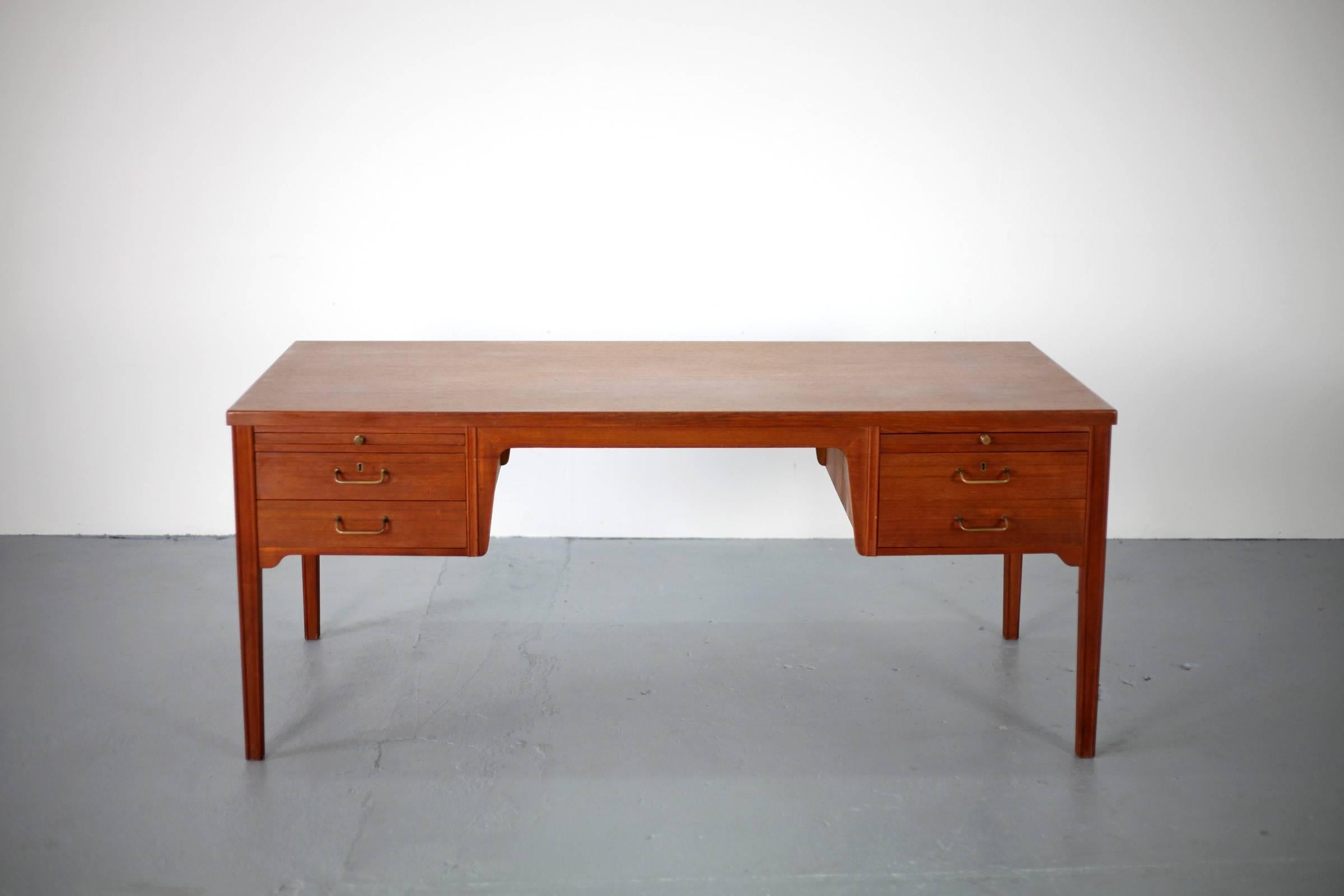 20th Century Beautifully executed Danish Modern Teak Desk from the 1950s