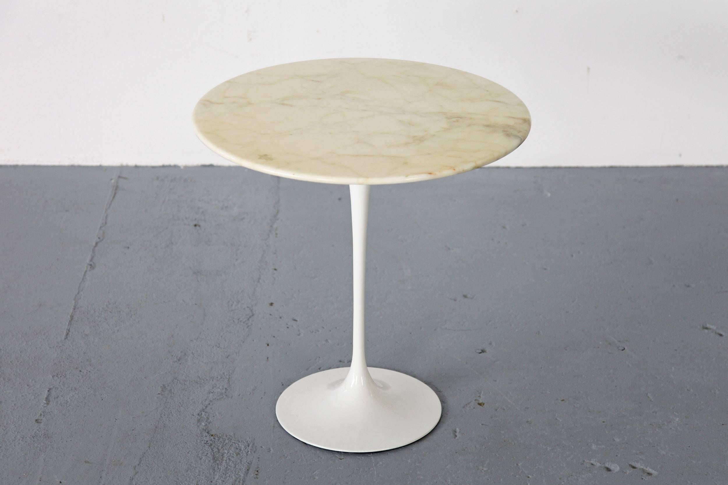 20th Century Eero Saarinen Side Table with Marble, Knoll International