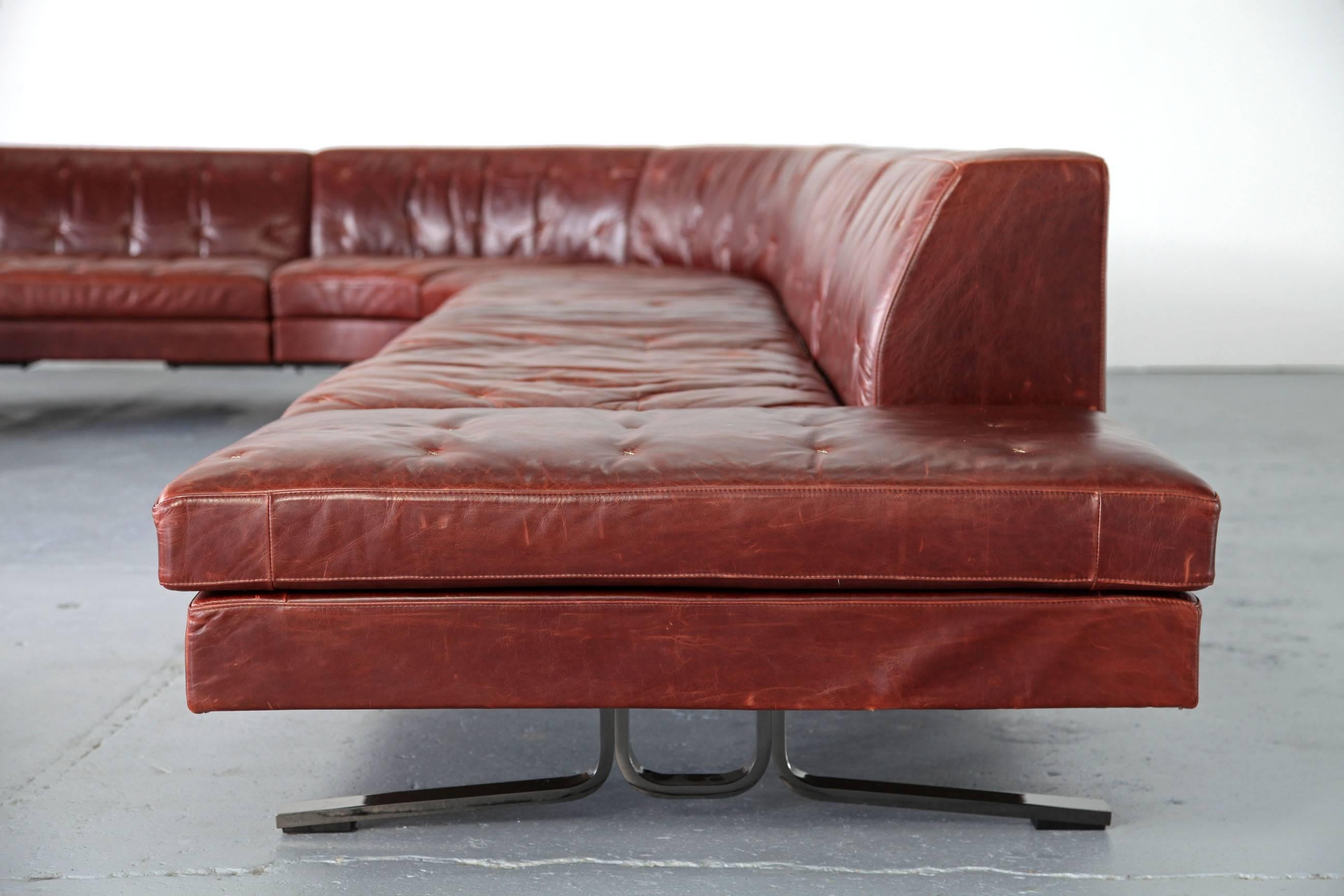 Italian Huge Sofa and Club Chair by Jean-Marie Massaud, Made by Poltrona Frau