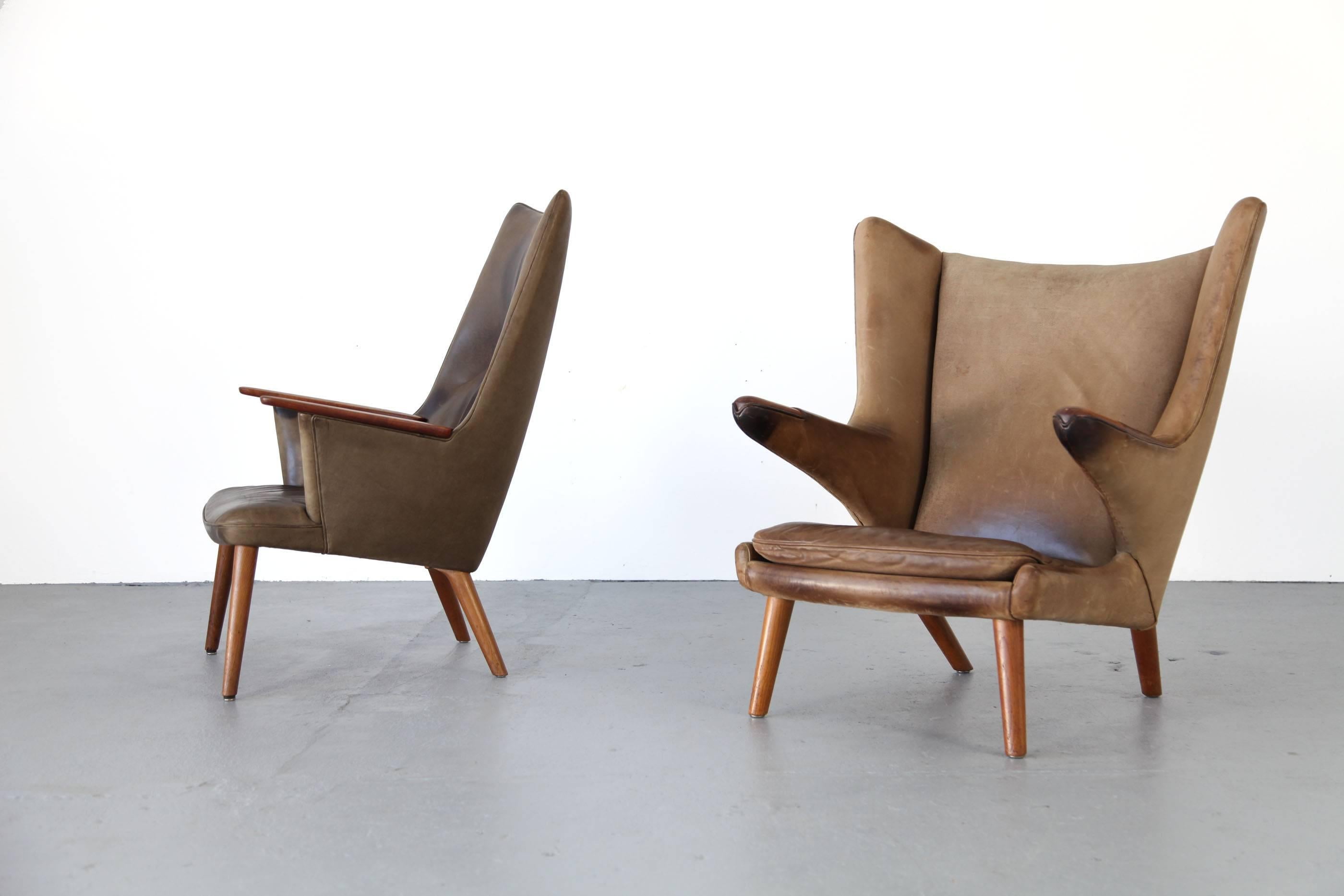 Scandinavian Modern Papa Bear Lounge Chair by Hans J. Wegner, Produced by AP Stolen