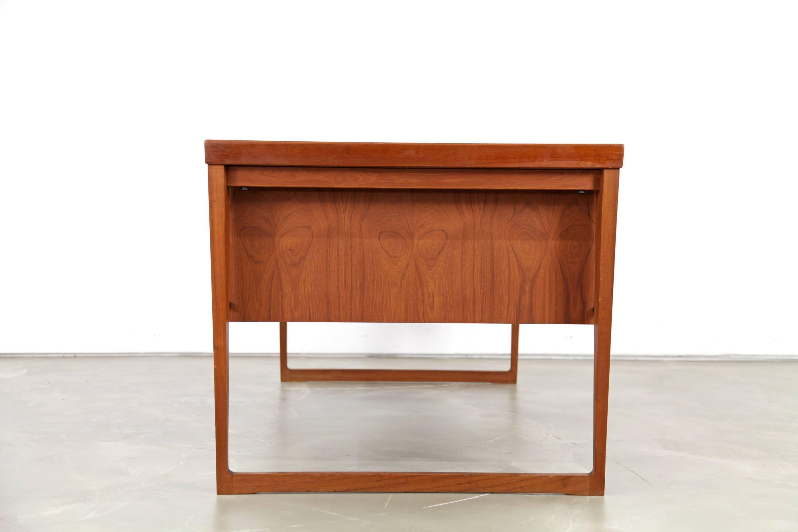 Teak Writing Desk by Kai Kristiansen for Feldballes Møbelfabrik In Good Condition In Munster, NRW