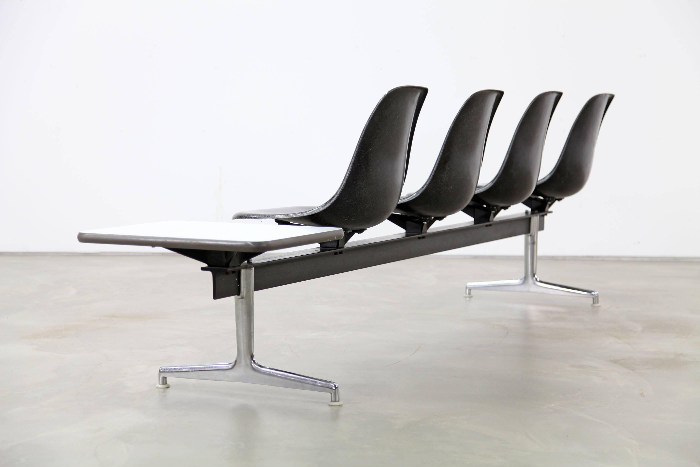 German Four-Seat Shell Tandem by Charles & Ray Eames for Herman Miller Vitra