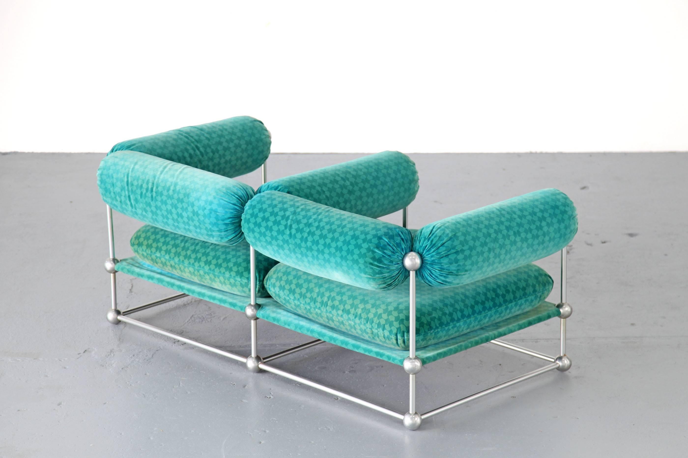 Mid-Century Modern Two-Seat Sofa Model S420 Modular Seating by Verner Panton for Thonet in 1968