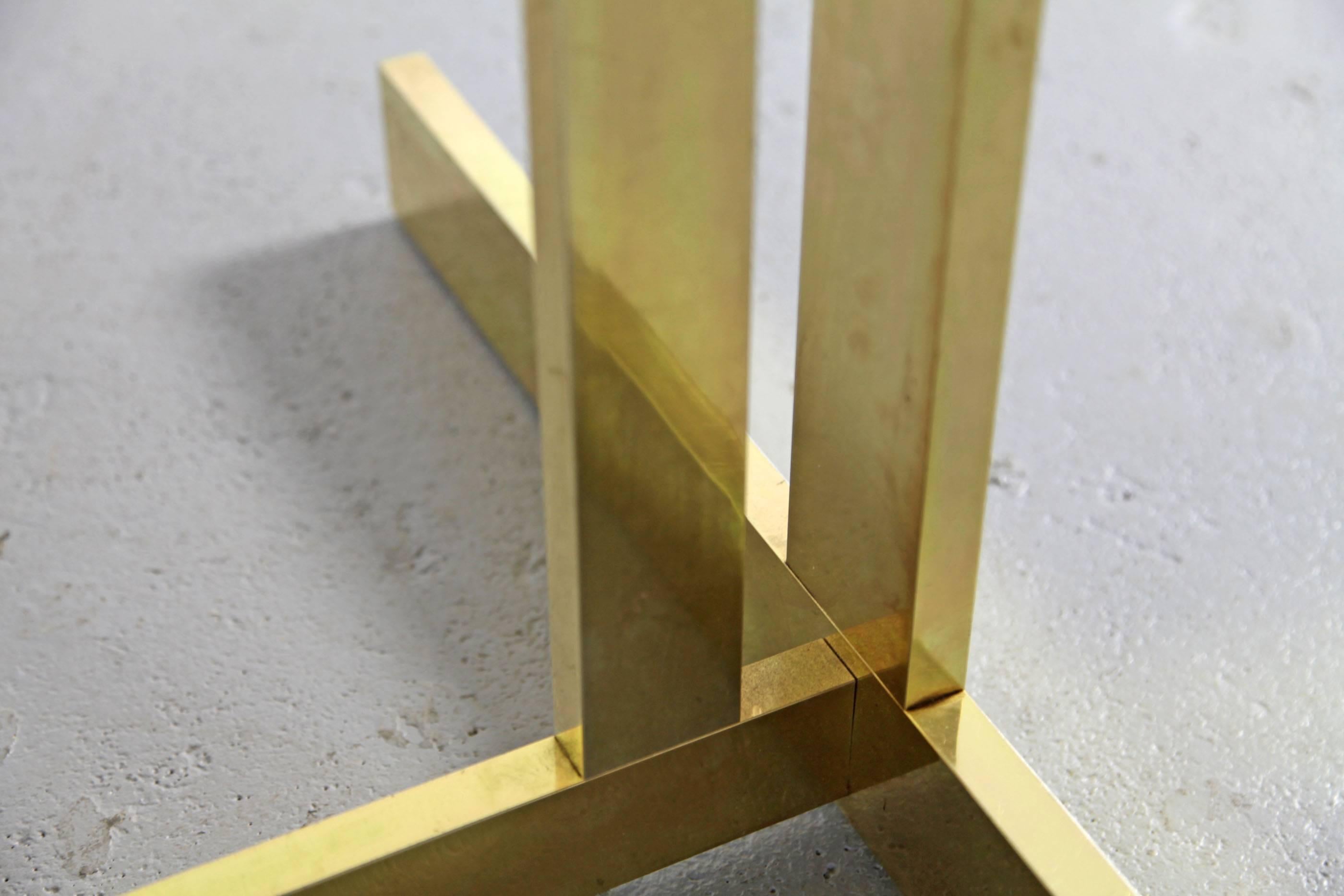 Brass-Framed Dining Table by Willy Rizzo from the 1970s  1