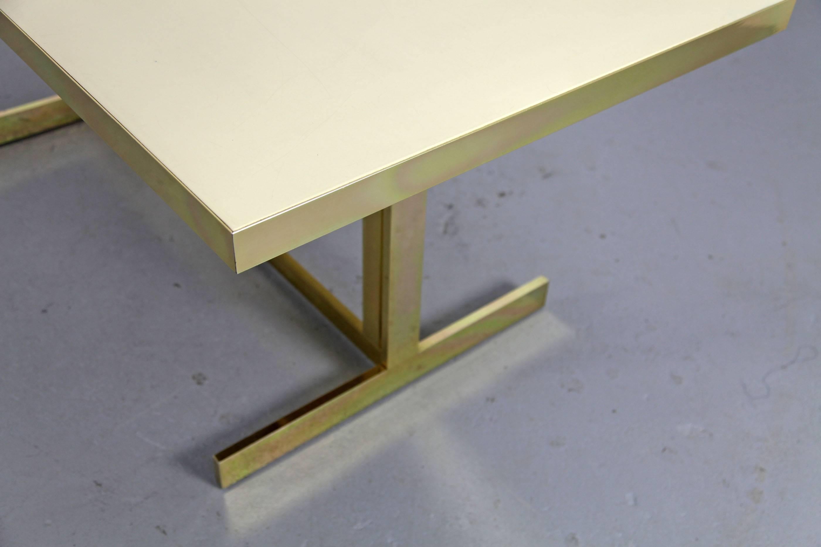 Brass-Framed Dining Table by Willy Rizzo from the 1970s  2