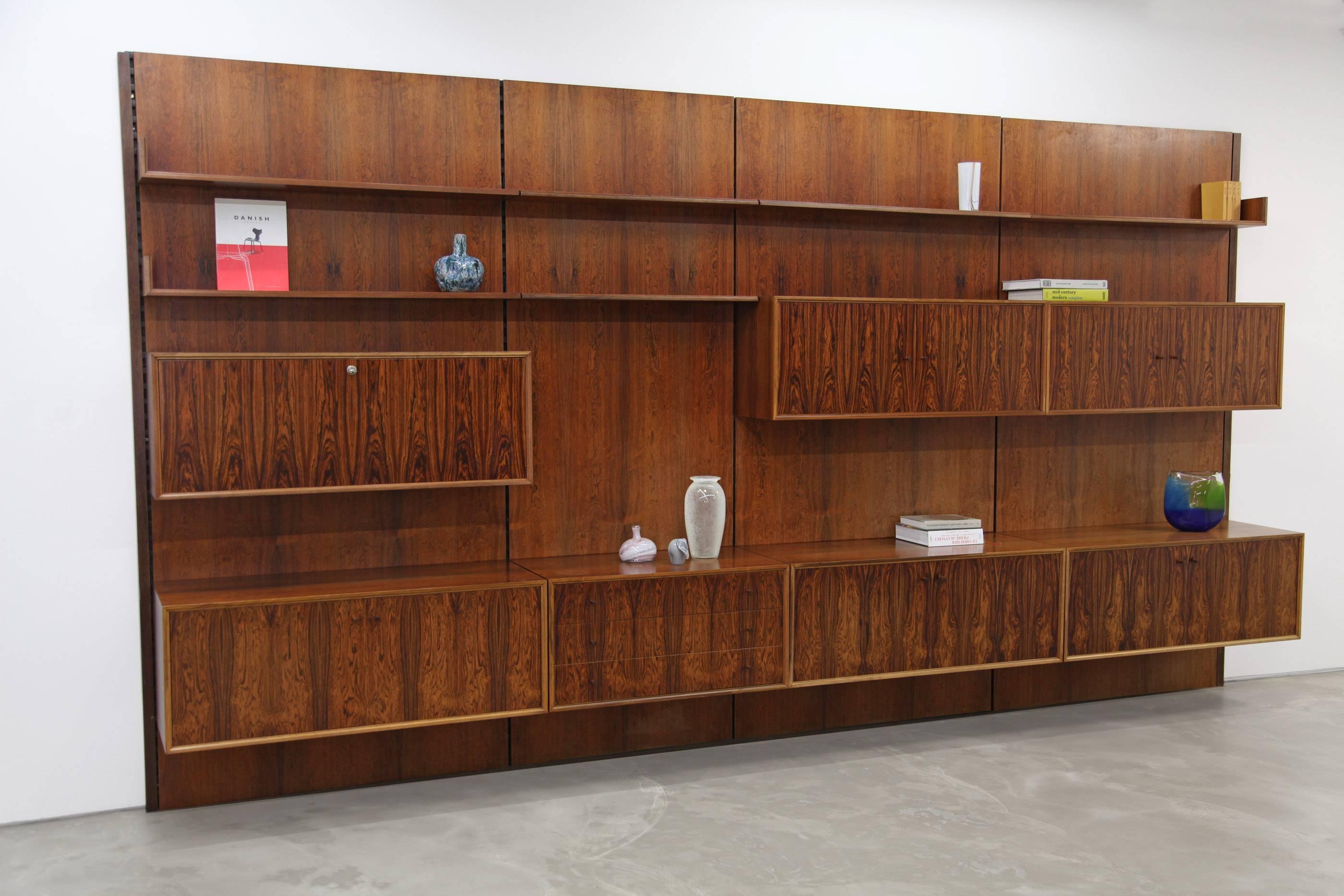 Rosewood Wall Unit from the 1960s, Germany For Sale 2