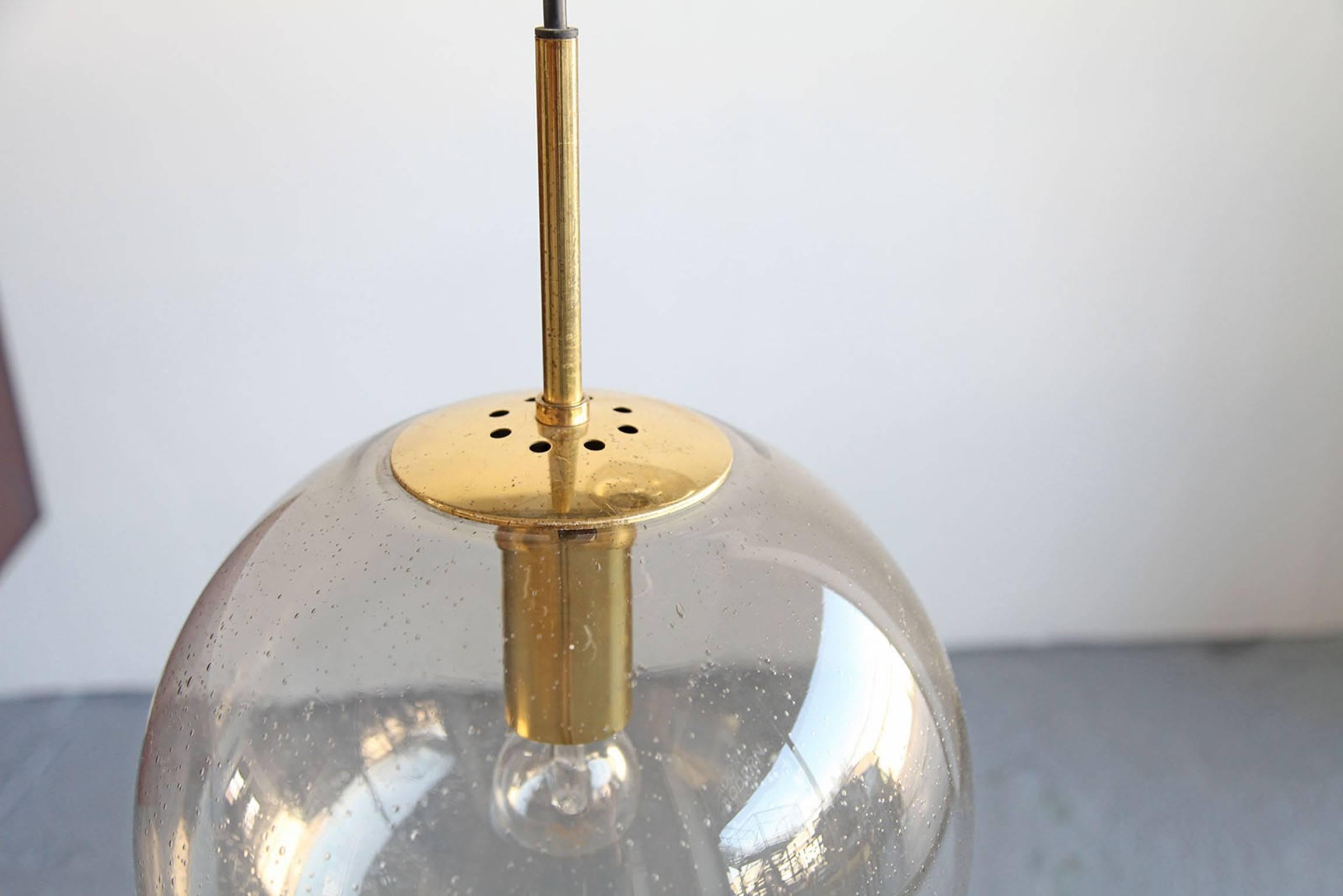 Huge Glass Cascade Drop Light Lamp by Limburg In Excellent Condition For Sale In Munster, NRW