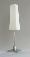 Tapered White Glass Ball Table Lamp