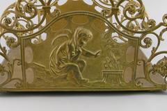 Late 19th Century French Log Carrier or Magazine Holder in Cast Brass