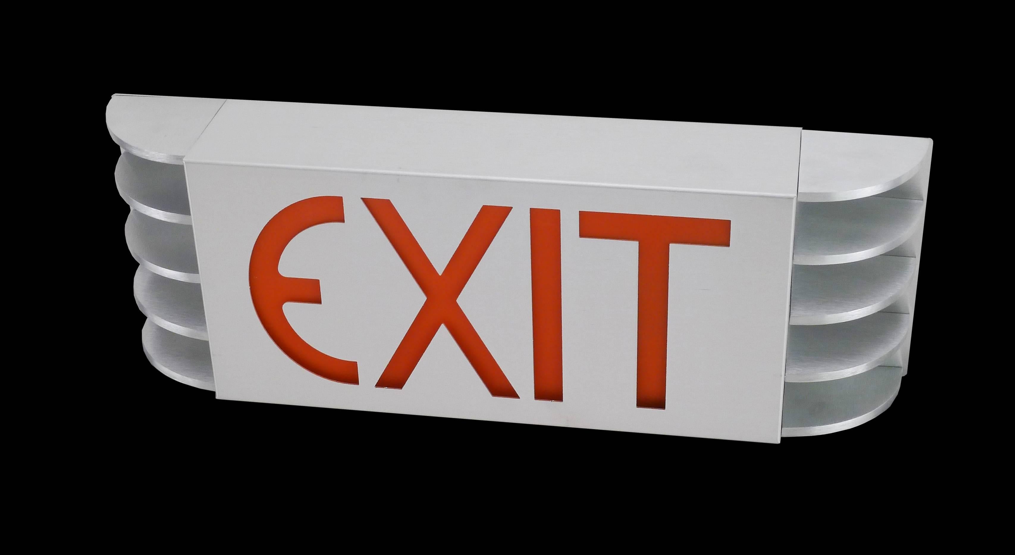 art deco exit sign