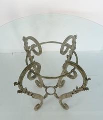 Mid-Century Modern Hollywood Regency Iron and Glass Table