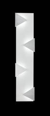 Mid-Century Modern Style Wall Art Sconce Light White Glass with Triangles