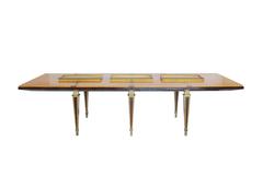 Illuminated French Art Deco Six Leg Dining Table
