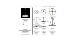 Round Glass Pendant Light with Spokes in Aluminum in the Manner of Streamline