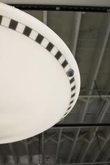 Arts and Crafts Style Checkerboard Glass Bowl Pendant Light