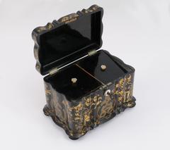 1850s Lacquered Tea Caddy