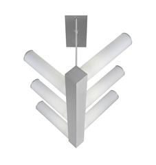V-Six Pendant Light Long with White Glass Cylinders