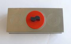 Nickel-Plated Steel Art Deco Trinket Box Manufactured by Chase