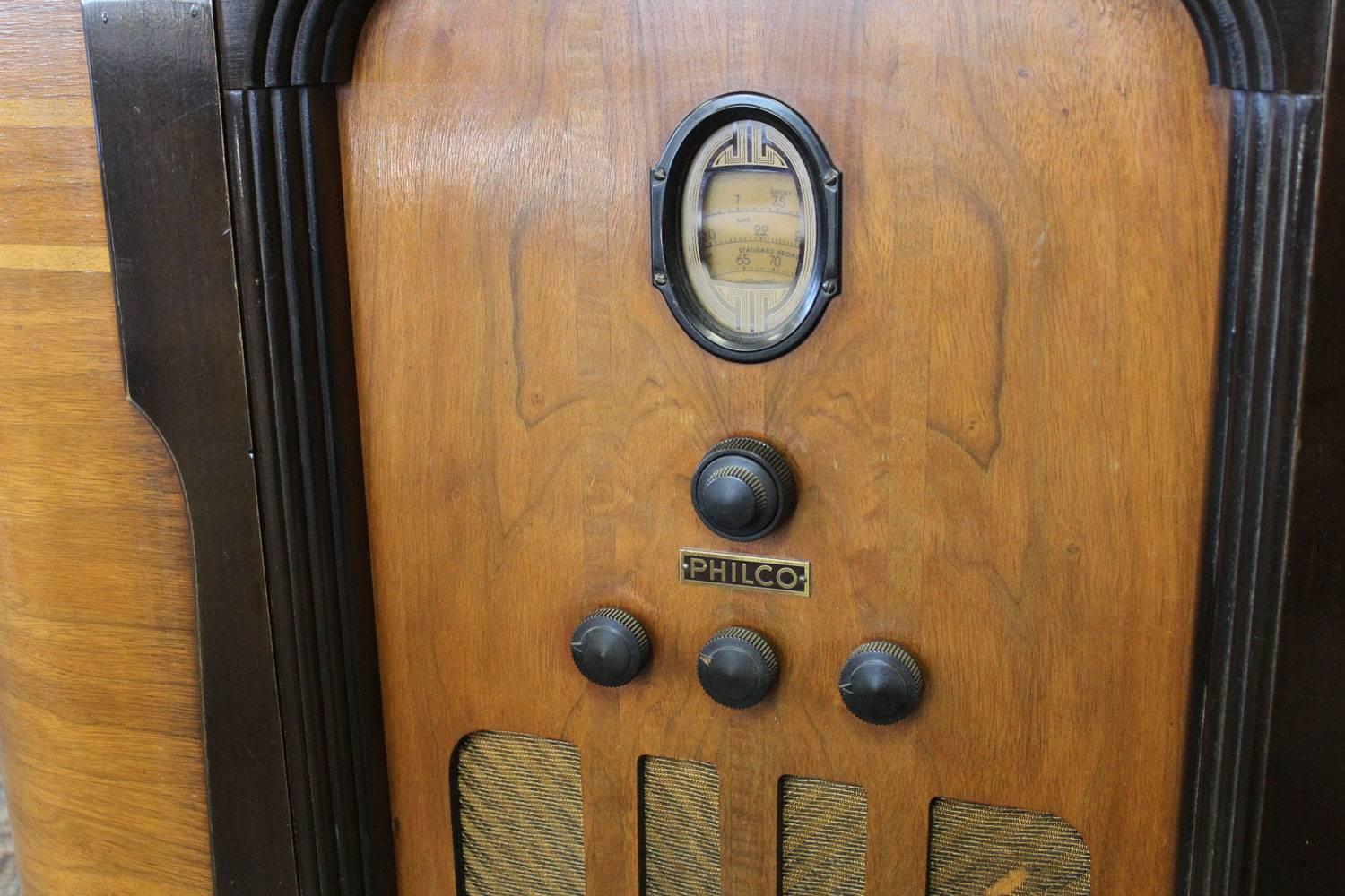 Art Deco Philco Bar and Radio Cabinet