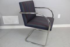 Pair of Mies van der Rohe Chrome and Tubular Style "Brno" Chairs