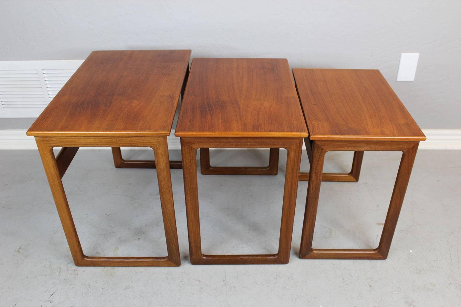 Mid-Century Modern Nest of Tables by A. Kildeberg For Sale