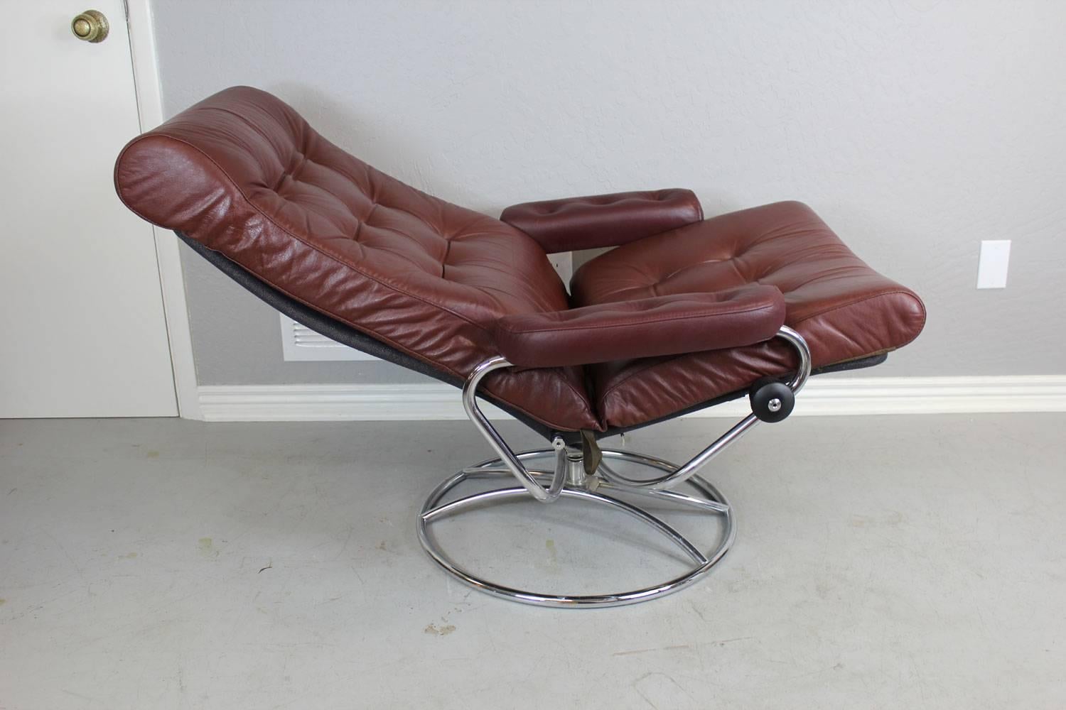 Norwegian Ekornes Lounge Chair and Ottoman