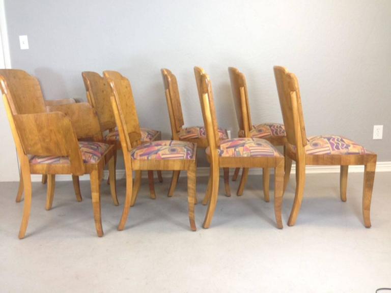Marcel Guillemard Art Deco Dining Table and Eight Chairs For Sale ... Marcel Guillemard Art Deco Dining Table and Eight Chairs For Sale ...