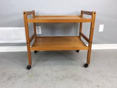 Danish Teak Two-Tier Bar Cart