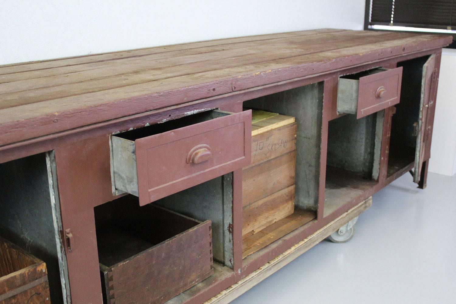 rustic work bench