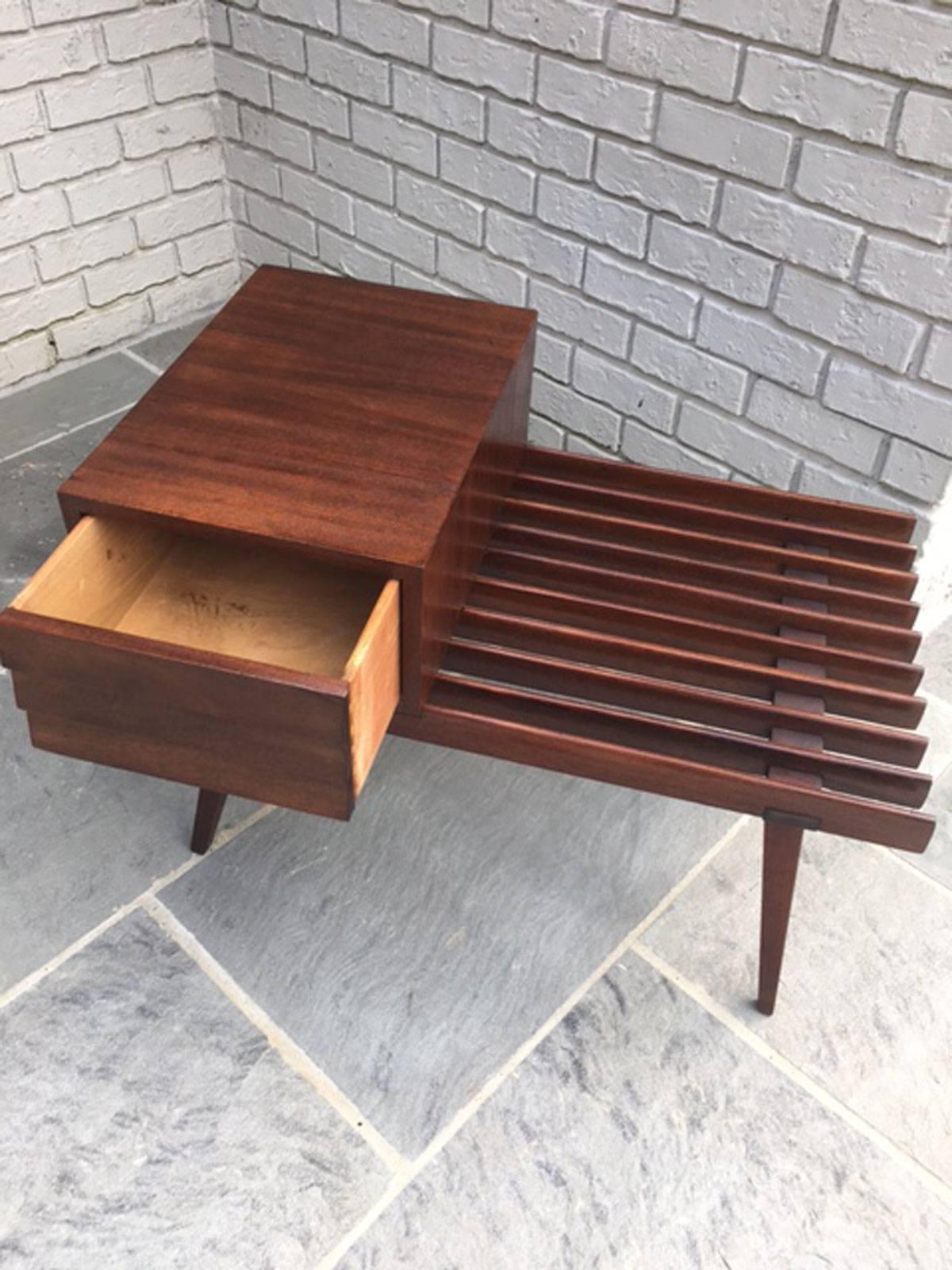 Mid-Century Modern Side or End Table or Telephone Table by Founders