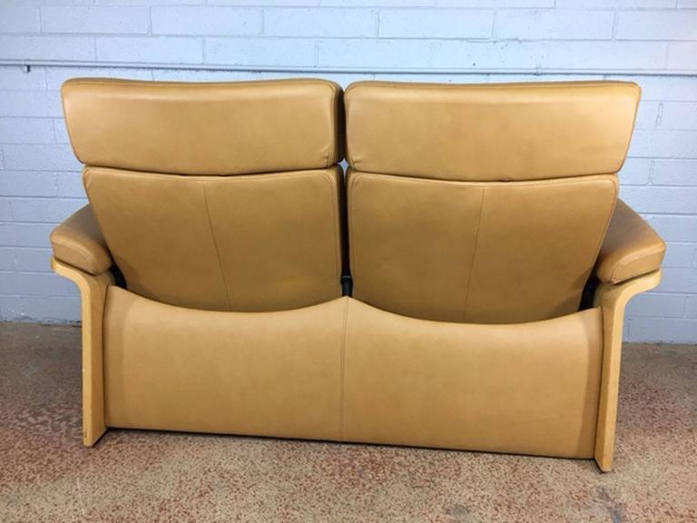 Ekornes Stressless Reclining Leather Loveseat Sofa at 1stDibs