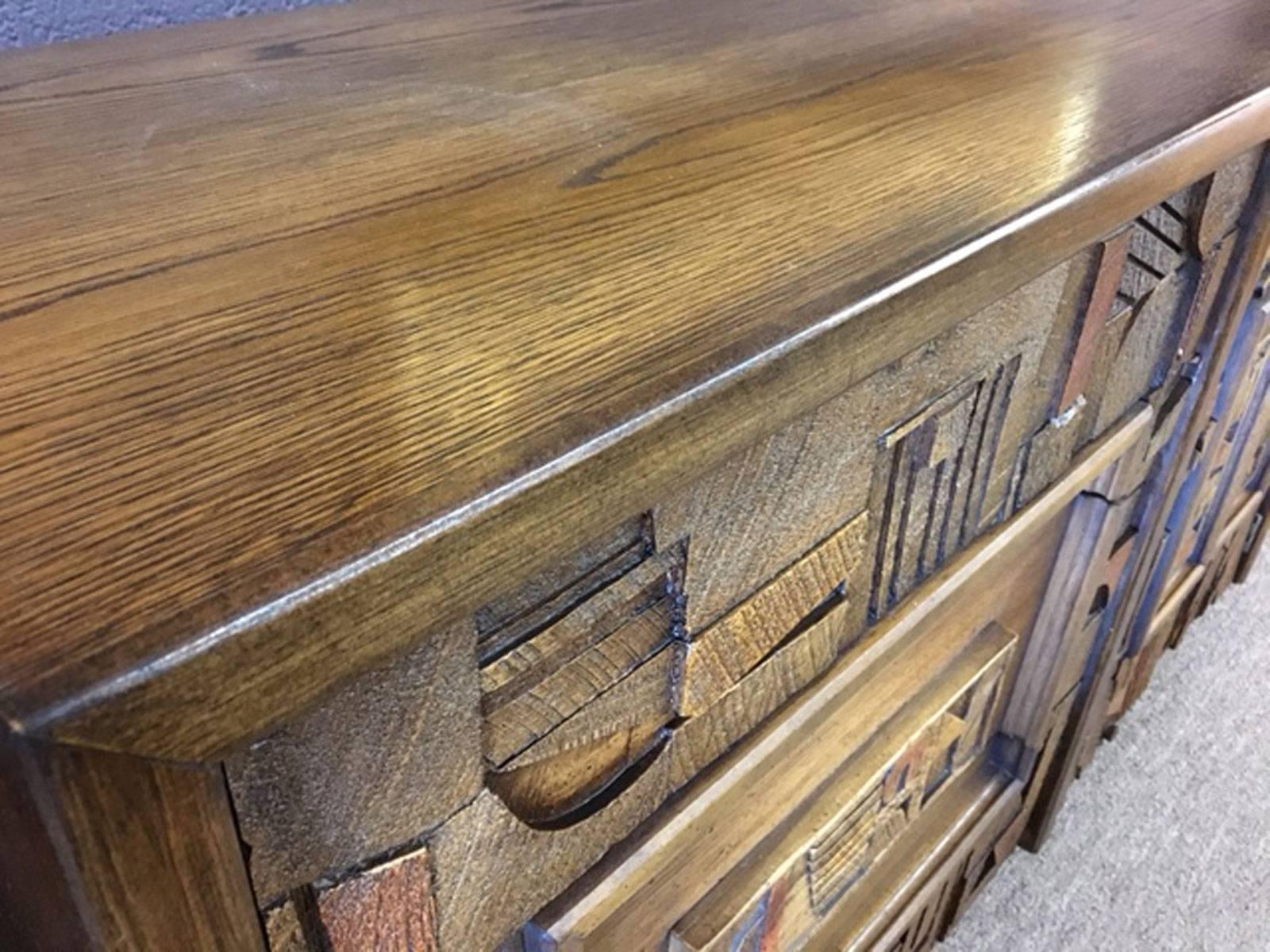 Wood Brutalist Dresser by Lane