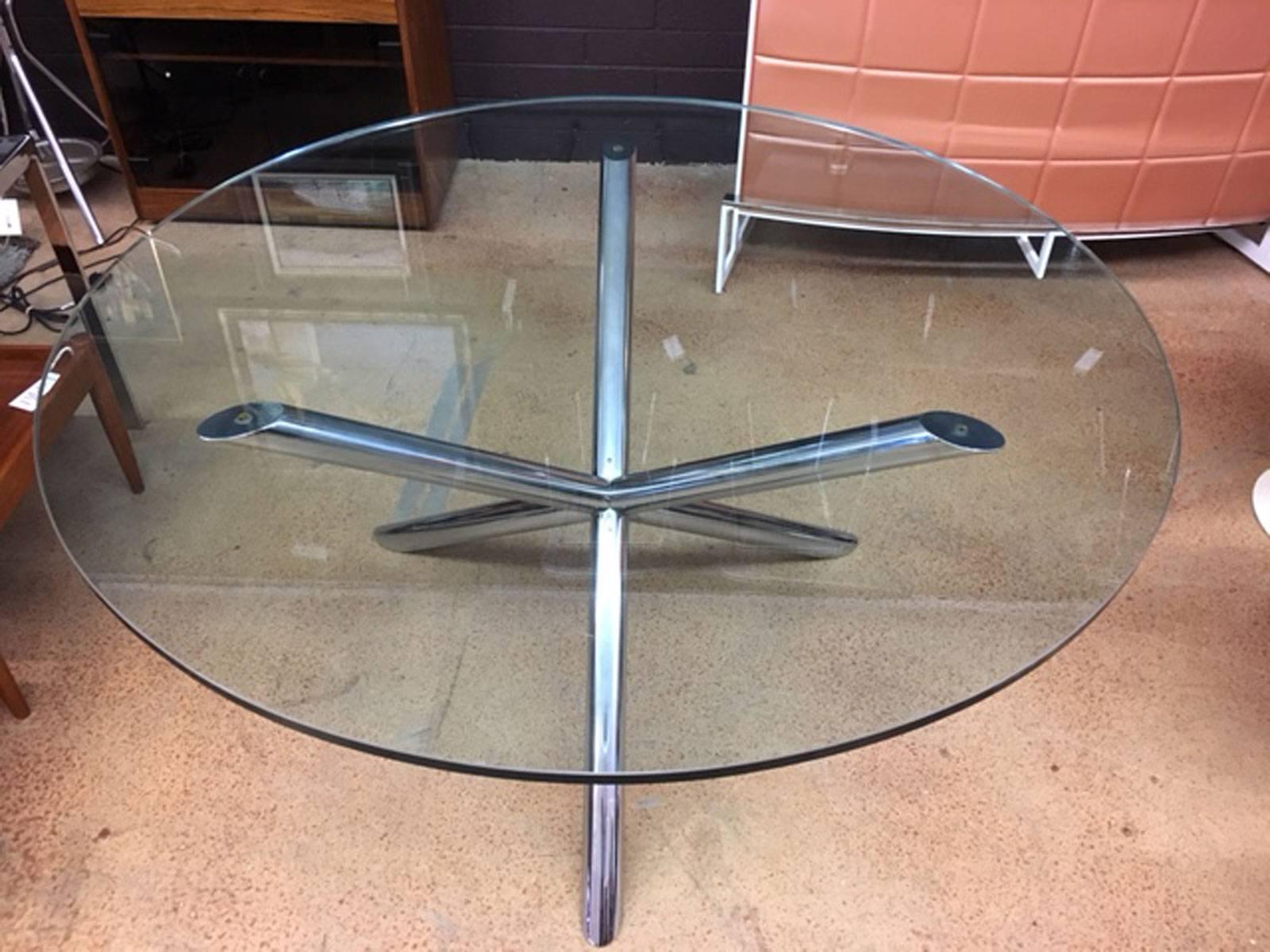 Milo Baughman Style Jax Dining Table In Excellent Condition In Phoenix, AZ